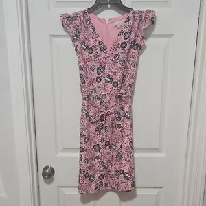 LOFT Pink Floral Dress
